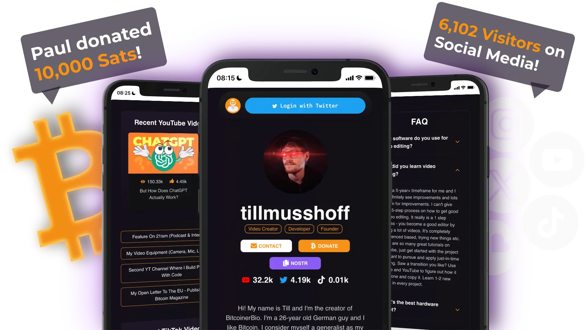 Bitcoiner Bio Landing Header